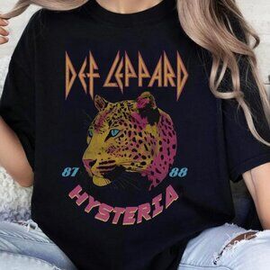 Vintage 80's DEF LEPPARD Rock Band Tee, Rock And Roll Leopard Retro Music Shirt
